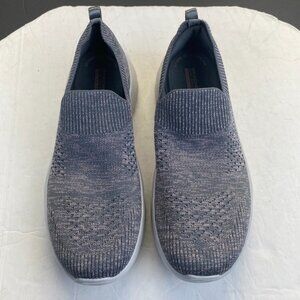 Skechers GO WALK Flex Knit Dark Gray Comfort Running Shoes Womens Size 10